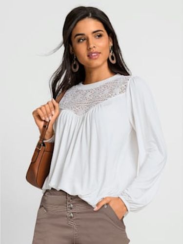 T-shirt à encolure ronde empiècement en dentelle - Witt - Modalova