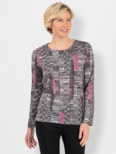 T-shirt motif fantaisie en viscose col rond manches longues - Witt - Modalova