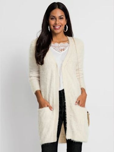 Veste longue en tricot fil moelleux à poils longs - Witt - Modalova