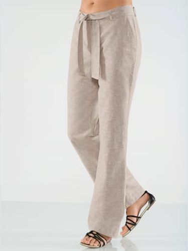 Pantalon 55% lin - Collection L - Modalova