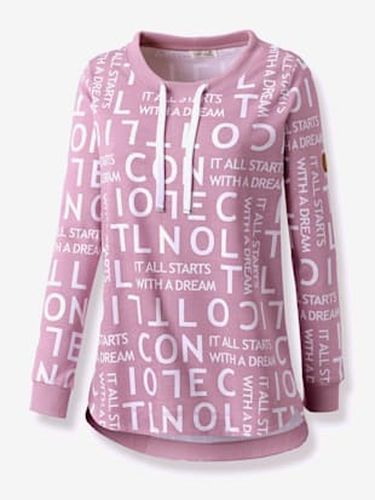 Sweatshirt long pur coton - Collection L - Modalova