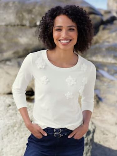 T-shirt à manches 3/4 applications florales - Witt - Modalova