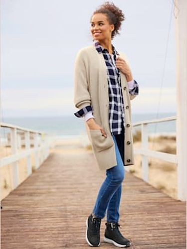 Veste longue en tricot 2 poches plaquées - Witt - Modalova