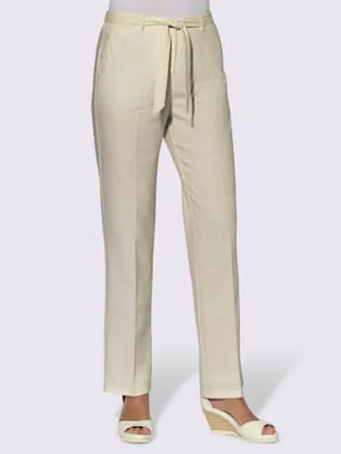 Pantalon plissé 55% lin - - sable - Helline - Modalova