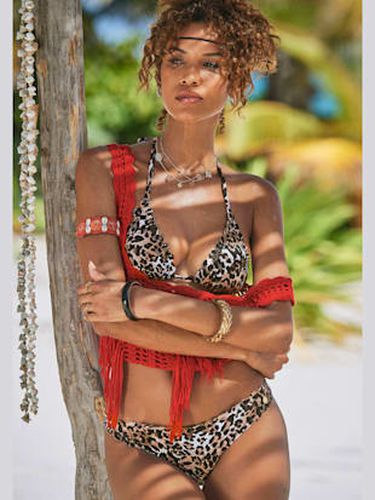 Haut de bikini triangle imprimé léopard tendance et bord ondulé - LASCANA - Modalova