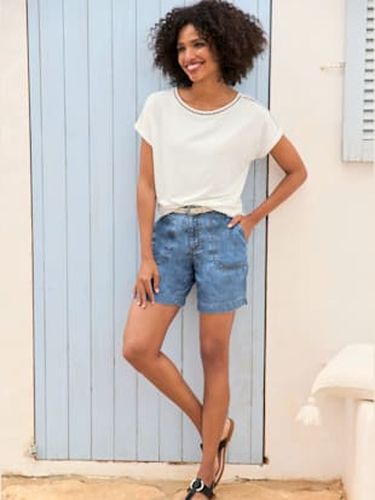 T-shirt à encolure ronde dentelle ajourée - Witt - Modalova