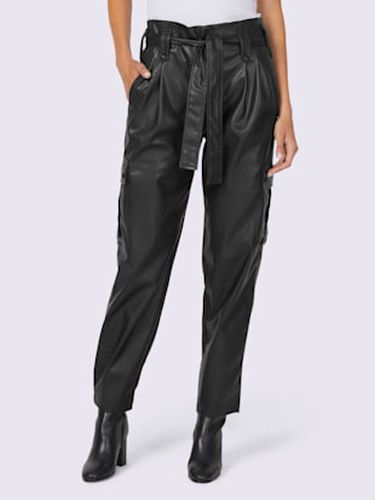 Pantalon en imitation cuir ceinture - Rick Cardona - Modalova