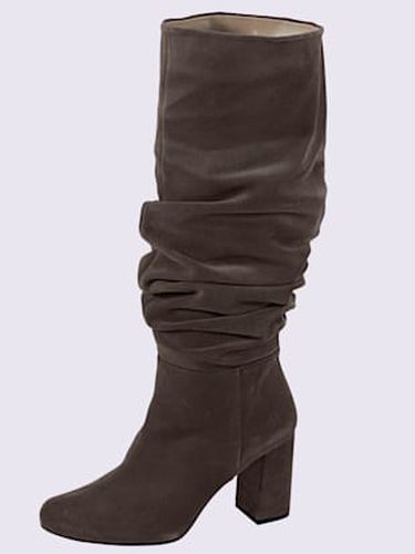 Bottes cuir velours très doux - Helline - Modalova