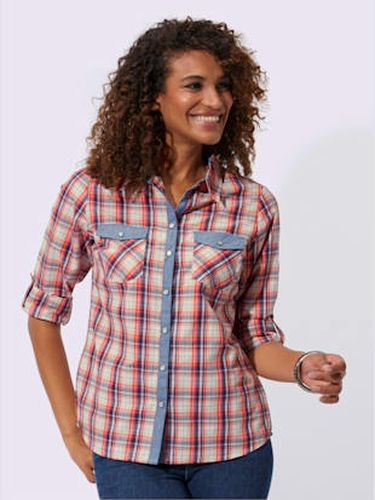 Chemisier à carreaux 50% coton - Collection L - Modalova