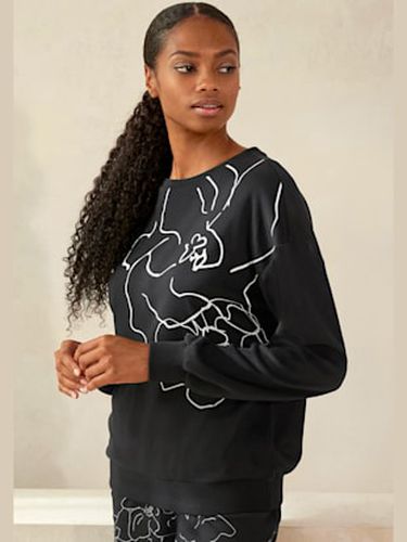 Sweatshirt à encolure ronde et imprimé floral - LASCANA - Modalova