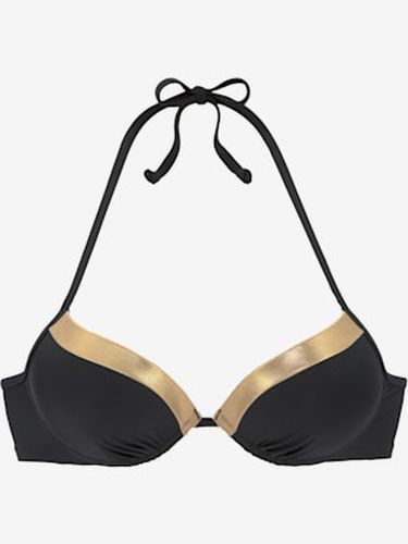 Haut de bikini push-up couleur unie avec empiècements couleur or - - - LASCANA - Modalova