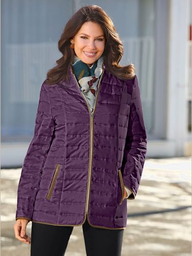 Doudoune matelassée col montant avec détails passepoilés contrastés et fermeture à glissière - Witt - Modalova