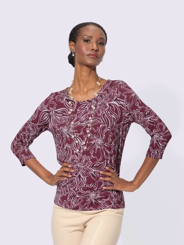 T-shirt à manches 3/4 95% viscose (ecovero) - Creation L - Modalova