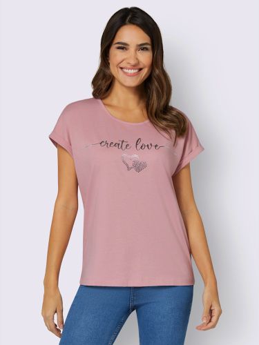 T-shirt à encolure ronde imprimé transfert couleur argenté - Witt - Modalova