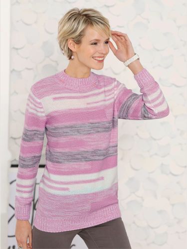 Pull rayé col montant finitions côtelées - Witt - Modalova