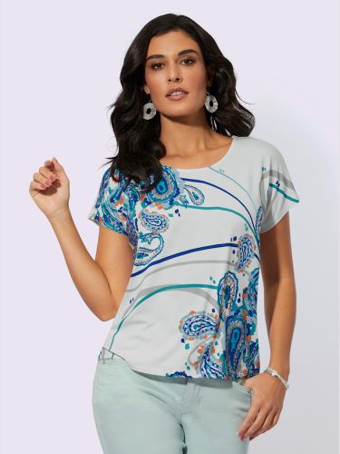 T-shirt à encolure ronde avec viscose (ecovero) - Creation L - Modalova