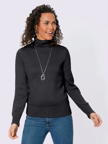 Pull col roulé manches ourlet avec finitions côtelées - Collection L - Modalova