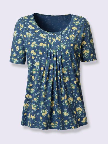 T-shirt à manches courtes plis affinants à l'encolure - Witt - Modalova