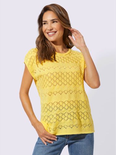 Pull à manches courtes motif ajouré léger - Witt - Modalova