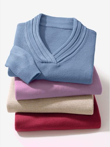 Pull à encolure en v bord roulé à l'encolure - Witt - Modalova