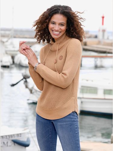 Pull en tricot 50% coton - Collection L - Modalova