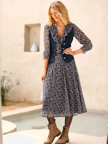 Jupe à panneaux en polyester recyclé - Witt - Modalova