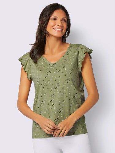 T-shirt en v imprimé papillon - Witt - Modalova