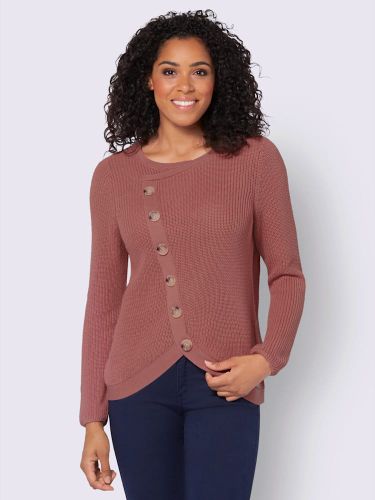 Pull encolure ronde 50% coton - Collection L - Modalova