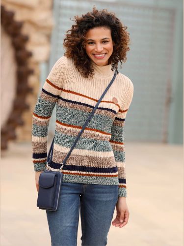 Pull à col montant 50% coton - Collection L - Modalova