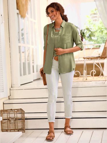 Chemisier long pure viscose - Collection L - Modalova