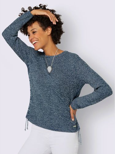 Pull encolure ronde tricot chiné - Collection L - Modalova