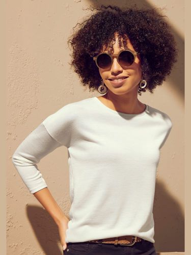 T-shirt à manches 3/4 légers mancherons - - LASCANA - Modalova