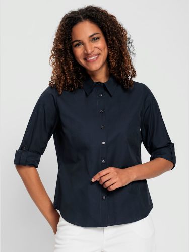 Chemisier à manches longues 50% coton - Collection L - Modalova