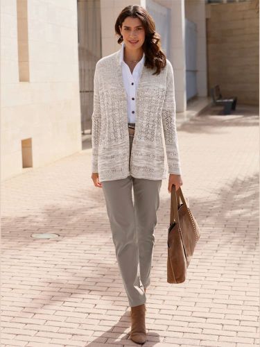 Veste en tricot ajouré 50% coton - Witt - Modalova