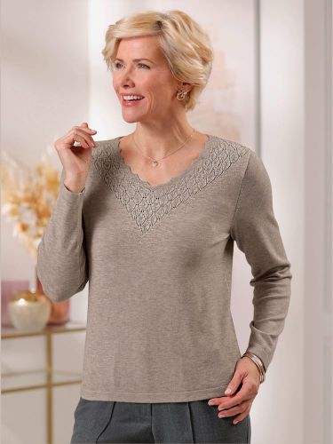 Pull à encolure en v 50% viscose - Witt - Modalova
