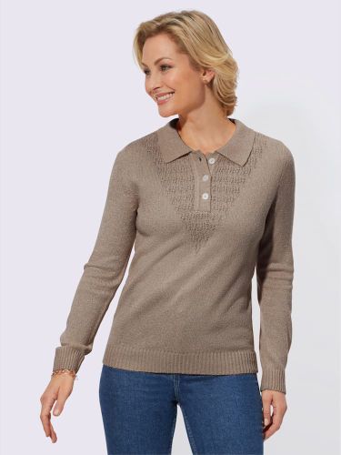 Pull polo motif tricoté affinant - Witt - Modalova