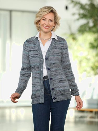 Veste en tricot fils chinés - Witt - Modalova