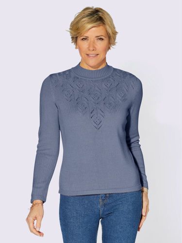 Pull à col montant motif tricoté avec partie ajourée devant - Witt - Modalova