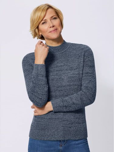 Pull fil bouclé ultra-doux col cheminé finitions côtelées - Witt - Modalova