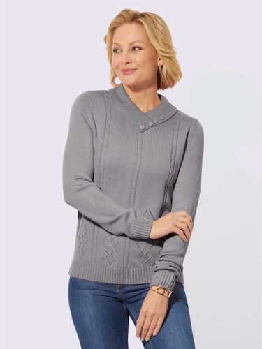 Pull à encolure en v motif tricoté délicat - Witt - Modalova