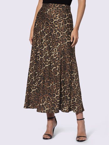 Jupe en satin joli motif léopard - Witt - Modalova