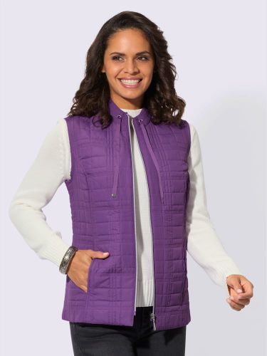 Gilet motif matelassé à carreaux mode - Collection L - Modalova