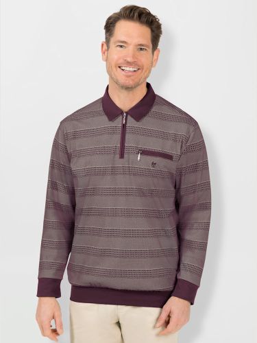 Polo à manches longues superbe motif jacquard - Hajo - Modalova