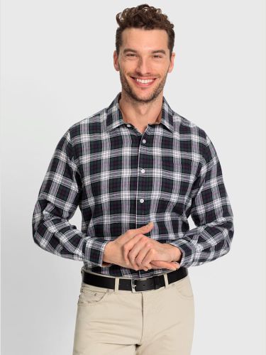 Chemise en flanelle finitions en velours - Marco Donati - Modalova