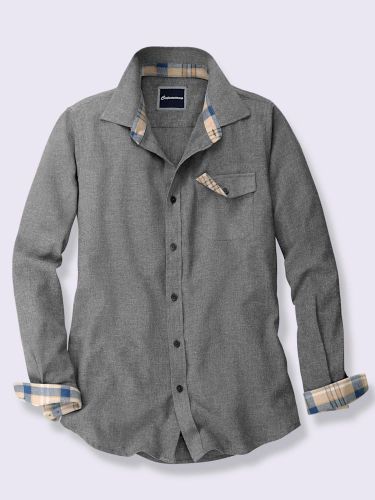 Chemise à manches longues détails contrastés - Catamaran - Modalova