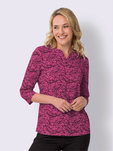 T-shirt à manches 3/4 encolure arrondie avec petit v - Witt - Modalova