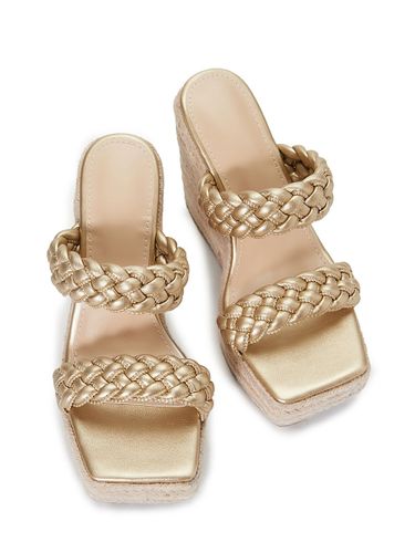 Mules Compensées à Talons Hauts avec Bout Ouvert Unicolore - milanoo.com - Modalova