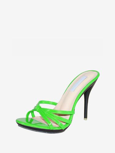Sandales talon haut Mules en PU - milanoo.com - Modalova