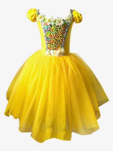 Robe de Ballet femmes enfants ensemble de robe à paillettes fleurs costume - milanoo.com - Modalova