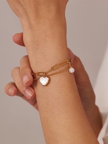Bracelet en perles d\'huîtres en forme de cœur 2025 - milanoo.com - Modalova